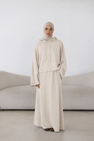 Ensembles coordonnés d'hiver haut de gamme personnalisés pour femmes musulmanes, comprenant des hauts et jupes modestes, pour le Ramadan et l'Aïd, tailles S-6XL