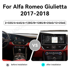 Mookaka 12.3 "android15 âm thanh xe hơi Carplay Android đài phát thanh tự động voiture cho Alfa Romeo giulia 2017 2018 đài phát thanh xe máy nghe nhạc GPS Stereo - Product Image 2
