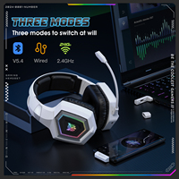 ONIKUMA GT806 Auriculares HIFI BT V5.4 Auriculares con cable Multimodo 2,4 GHz RGB Auriculares con cancelación de ruido Usb con micrófono