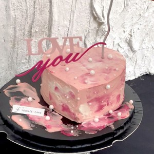 ท็อปเปอร์เค้กอะคริลิครูปหัวใจสองชั้น ตกแต่งด้วยน้ำผึ้งและสีหวาน สำหรับวันวาเลนไทน์ งานแต่งงาน และงานปาร์ตี้ - Product Image 4