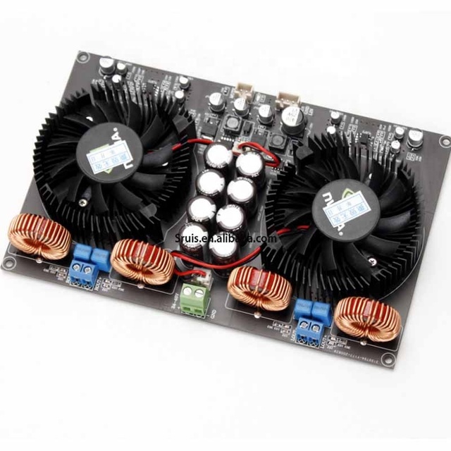 TPA3255 class D dual chip high power 2.0 600W+600W digital power amplifier board