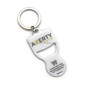 Custom Printing Logo Metal Key Supermarket Shopping Cart Chips Token Canada Uk Trolley Coin Keychain - Product Image 2