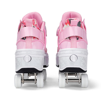 Chaussures à roulettes pour enfants à 4 roues, pour garçons et filles, pour la marche en extérieur