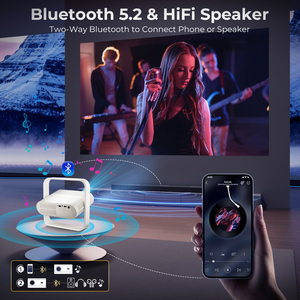 Salange OEM P40 Chiếu Xách Tay Ultra-Độ Nét Cao 1080P LED Chiếu Ánh Sáng Môi Trường Xung Quanh Sử Dụng Nhà Máy Chiếu - Product Image 6