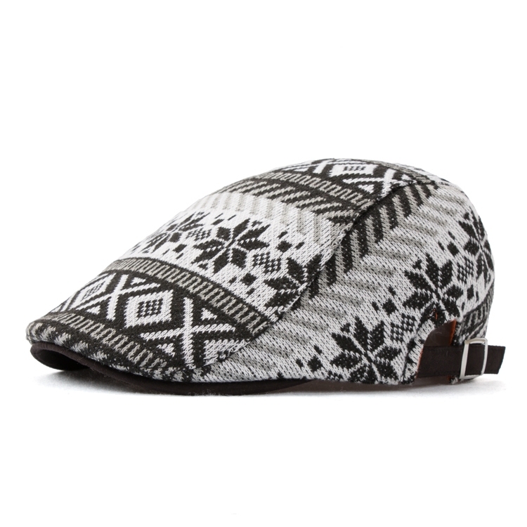 Unisex Duckbill Flat Cap Fashion Plaid