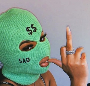 Balaclava personnalisée tricotée à 3 trous avec logo brodé, masque facial rose néon, bonnet balaclava, masque de ski - Product Image 3
