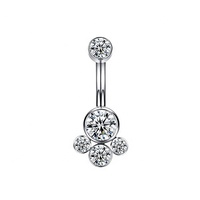 G23 Titan Kristall Cluster Nabel Bauch Ring Zirkon Infused Körpers chmuck für Kinder für Hochzeit Verlobung Orthodox Religiös
