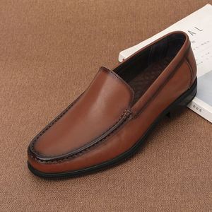 Mocassins de bureau de luxe personnalisés à bout carré noir, en cuir véritable respirant et léger, à lacets, pour printemps-été - Product Image 5