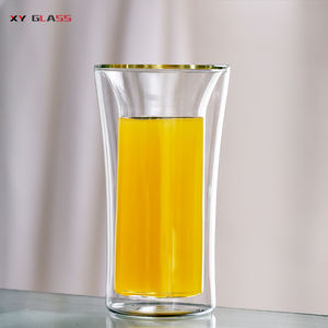 Tazza di caffè in vetro termico perfetto per caffè a doppia parete con bocca larga alta e sottile - Product Image 4