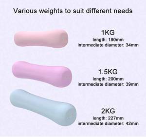 高品质定制家庭健身房健身手重彩色普拉提硅胶哑铃 - Product Image 5