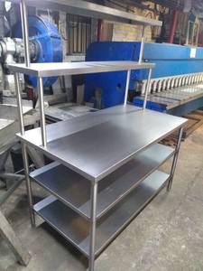 Прочный 200x70x90 см из нержавеющей стали складной прямоугольный кухонный стол настраиваемый вкусный бренд гостиничный Ресторан поставляет еду - Product Image 3