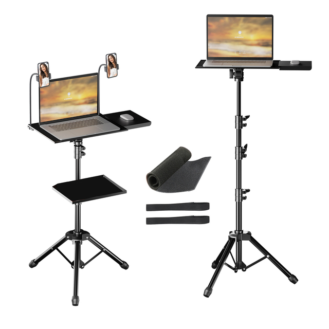 Adjustable Metal Photo Projector Tripod Stand for Laptop and Computer Desk Use