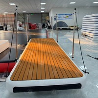 Plateforme de quai gonflable pour adultes, flotteur de lac, accès au quai de natation, passerelle avec sac de transport, pompe manuelle, kits de réparation pour yacht, bateau
