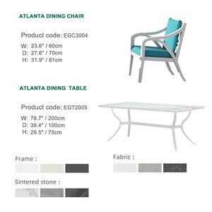 Set Tavolo e Sedie da Esterno Moderno Express Garden in Lega di Alluminio Impermeabile - Impilabile, Durevole e Resistente ai Raggi UV - Product Image 2