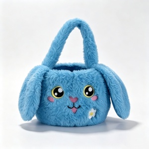 Bolso de peluche de conejo personalizado, bolso de mano de peluche de conejo, bolso de peluche de conejo azul, bolso de mano de peluche con diseño de animal, bolso de peluche de conejo - Product Image 1