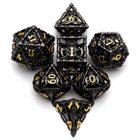 Nouvel ensemble de dés polyédriques en métal pour jeux de rôle D&D, dés creux Grim Reaper pour jeux de table RPG MTG Pathfinder