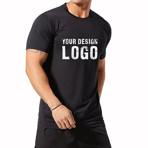 T-shirt de sport pour homme en coton de haute qualité, couleur unie, été, décontracté, coupe ajustée, gym, fitness, musculation - Product Image 5