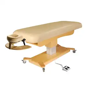 Howard-cama de spa ajustável para massagem, cama de spa para massagem facial, altura elétrica com rodas