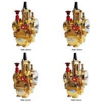 Carburateur pour moto 28/30/32/34 mm, version plaquée or, pour motos tout-terrain/scooters/quad, réglage rapide du jet à haute vitesse