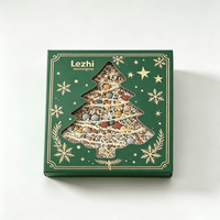 Caja de Regalo Navideña Portátil, Creativa, Reutilizable y Autoensamblable para Niños, Cajas de Papel Ecológicas Plegables para Dulces