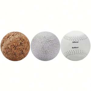 Pelota de Softbol de PVC Blanca de Alta Calidad, Duradera, con Logotipo Personalizado, Ligera, Flexible, con Núcleo de Corcho, para Entrenamiento de Lanzamiento Lento SB 120I - Product Image 5