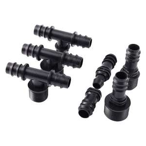 Sistem irigasi tetes mikro pipa DN16 taman 1/2 3/4 inci ulir pria konektor pertanian Lurus siku - Product Image 3