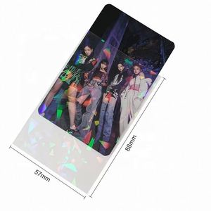Protège-cartes holographiques 61x81mm en PP de 200 microns d'épaisseur, effet verre brisé, pour photos d'idols, avec film laser scintillant - Product Image 6