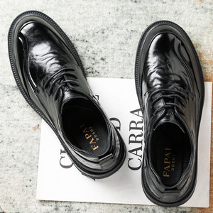 รองเท้าหนังผู้ชาย FAPAI แบบ Derby สีดำ ผูกเชือก เหมาะสำหรับธุรกิจ งานทางการ ใส่ทำงาน เดินทางได้ทุกฤดู ทำจากหนังวัวชั้นบนสุด - Product Image 1