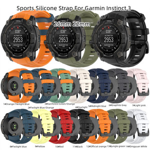 Correa de Reloj Deportiva de Silicona Suave de 26 mm y 22 mm para Garmin Instinct 3 AMOLED 50 mm Solar 45 mm, Accesorios para Pulsera - Product Image 2