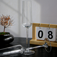 Verre à Long Pied Champagne Whisky Vin Flûtes Verrerie Mariage Fête Gobelet en Verre Soufflé Main Personnalisé