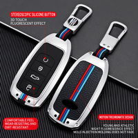 Étui de protection pour clé de voiture en alliage de zinc et gel de silice pour Chery Tiggo Arrizo OMODA JAECOO Fulwin Bonus J2, porte-clés, sac