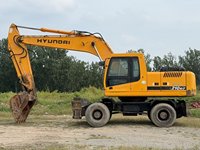Excavadora Hidráulica de Ruedas Usada Hyundai Robex R210W-7 con Motor Cummins, Modelo 2010, 1 Año de Garantía