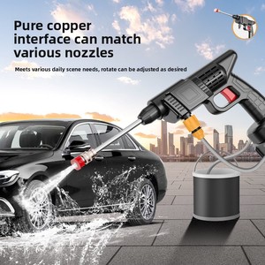 Lavadora de Autos Portátil Inalámbrica de 1000W de <span class=keywords><strong>Alta</strong></span> Potencia para Uso Doméstico, <span class=keywords><strong>Pistola</strong></span> de <span class=keywords><strong>Agua</strong></span> de <span class=keywords><strong>Alta</strong></span> Presión con Batería de Litio para Limpieza a Presión - Product Image 3