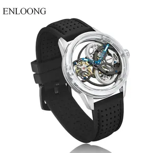 ENLOONG Real Luxury Sapphire Case Tourbillon Watches Skeleton Mechanical Watches For Men OEM Custom Logo Sapphire Crystal Watch