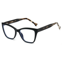 Lunettes optiques anti-lumière bleue tendance 2026 de haute qualité, monture complète œil-de-chat solide pour femmes avec logo personnalisé