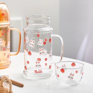 Vente en gros <span class=keywords><strong>de</strong></span> théière en verre borosilicate <span class=keywords><strong>de</strong></span> haute qualité personnalisée, motif lapin <span class=keywords><strong>de</strong></span> dessin animé, grande capacité, <span class=keywords><strong>1L</strong></span>, avec poignée - Product Image 3