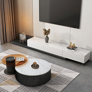 Mueble de TV de Lujo Nórdico, Mueble de TV <span class=keywords><strong>Extensible</strong></span> y Ampliable, Mueble de TV Moderno y Sencillo de Madera Maciza <span class=keywords><strong>Extensible</strong></span> - Product Image 2