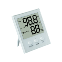 Thermomètre Hygromètre Température -10 ° De la lettre C à la lettre 50 ° Capteur d'humidité C (10% à 99% HR) avec grand écran, fonctions MAX/MIN et réinitialisation pour serre domestique