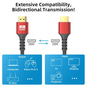 <span class=keywords><strong>สาย</strong></span>2.1 <span class=keywords><strong>HDMI</strong></span> 8K ความเร็วสูงพิเศษ4K 120Hz 8K 60Hz 8K 48Gbps อีเธอร์เน็ต3D ชุบทอง8K สำหรับ HDTV - Product Image 6