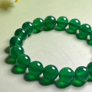 Bracelet en agate verte naturelle en gros, fait à la main, bijoux en cristal de guérison pour adolescent, bracelet pour homme - Product Image 5