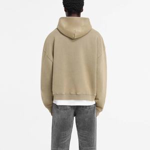 Prix de gros, logo personnalisé OEM, 500GSM, sweat-shirt pour homme en coton 100% lourd, surdimensionné, style Y2K vintage, lavé, pour le printemps - Product Image 4