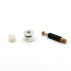 Three In One Connector Zinc Alloy Round Cabinet <b>Wardrobe</b> Hardware Bolt Inserting Type - Product Image 2