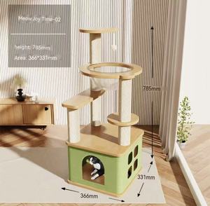 Vier Seizoenen Solid Kattenklimrek Ruimtecapsule Kattenbed & Krabpaal Geïntegreerde Set met Box - Product Image 3
