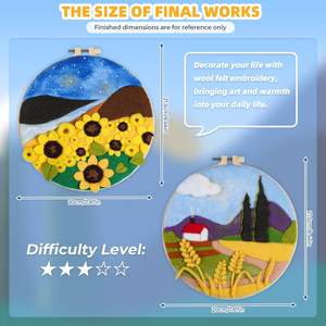 Kit de Feutrage à l'Aiguille et Punch Needle pour Adultes <span class=keywords><strong>D</strong></span>ébutants, Broderie Complet avec Tous les Outils et Matériaux - Product Image 4