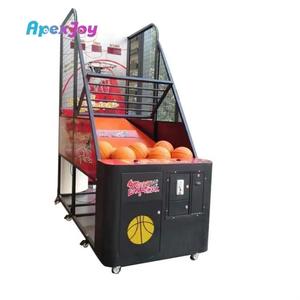 เครื่องบาสเก็ตบอลอาร์เคดแบบพับได้พร้อมห่วงที่เคลื่อนย้ายได้ เครื่องเกมยิงบาสแบบหยอดเหรียญสำหรับสวนสนุกและบ้าน - Product Image 4