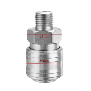 Stainless Steel 1/4 In Bspt Quick Coupling For Pneumatic Tools - Product Image 4