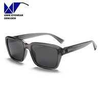Lunettes de soleil carrées personnalisées OEM TR90 UV400 polarisées pour adultes unisexes, taille 54-19-138, fabriquées en usine certifiée ISO