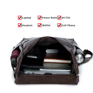 Dujiang Leather <b>Backpack</b> 20-35L <b>Large</b> <b>Capacity</b> Business Travel Men's Casual <b>Backpack</b> Solid Color Soft Handle - Product Image 3