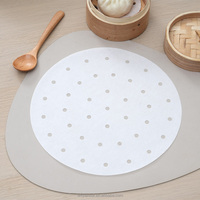 Accessoires de cuisine pour la pâtisserie, revêtement en silicone de qualité alimentaire, écologiques, jetables, doublures rondes perforées en bambou pour cuiseur vapeur