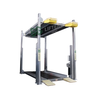 四柱3级液压汽车升降机三重堆垛机车辆存储停车设备 - Product Image 4